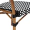 Flash Furniture Lourdes Thonet French Bistro Stacking Chair w/Arms, Blk and Wht PE Rattan and Natural Alum Frm, 2PK 2-SDA-AD642002A-BKWH-NAT-GG - alternate 6